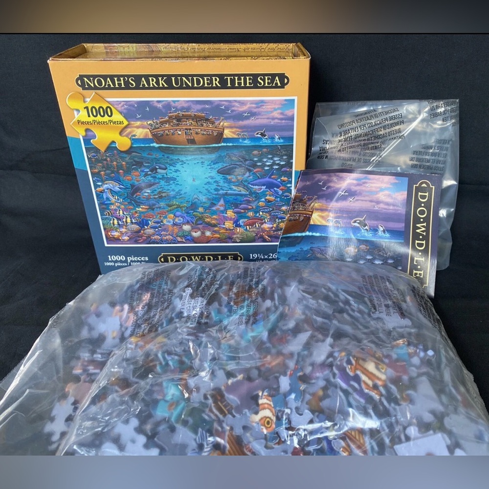 Eric Dowdle Noahs Ark Under The Sea 1000 Piece Jigsaw Puzzle 19X26 In Box